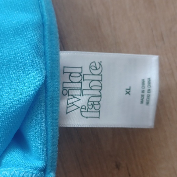 NWOT Wild Fable V Front Bright Blue Bikini Top Size XL - Picture 5 of 6